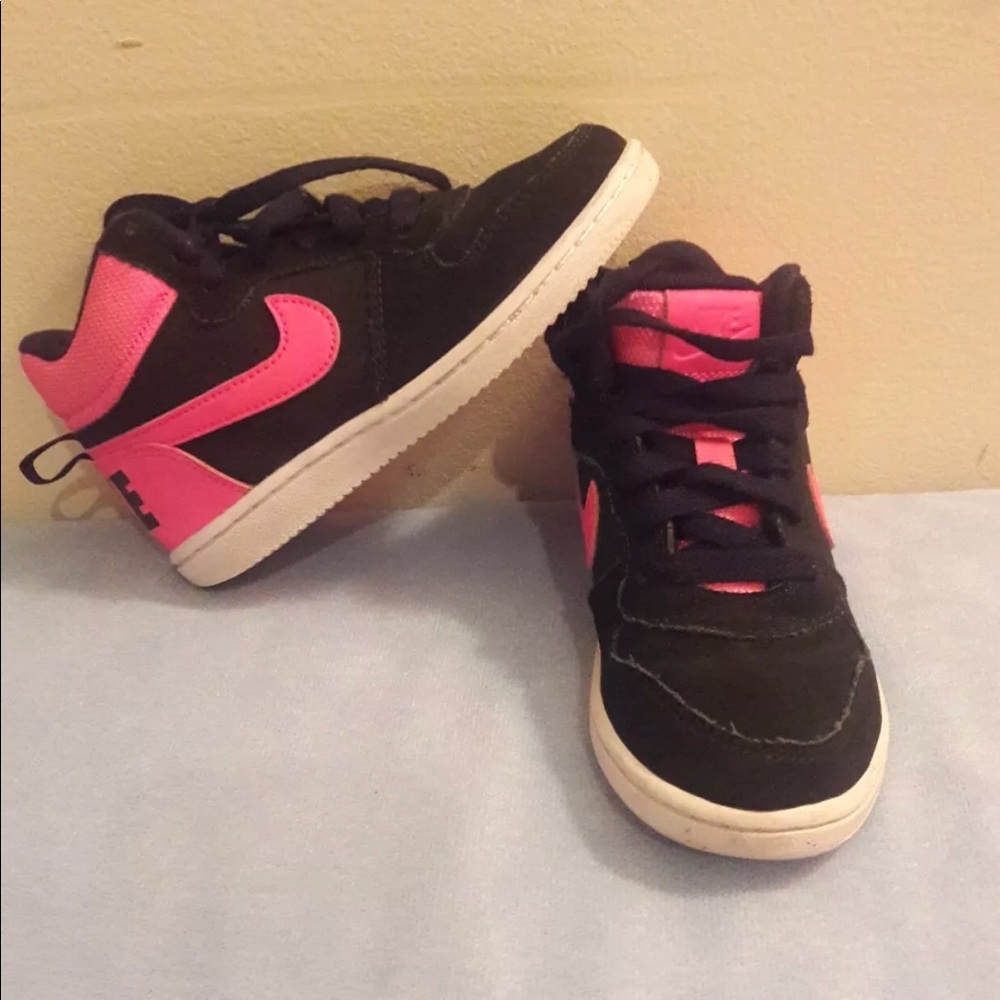 Nike Court Borough Mid Shoes Black/pink Blast